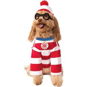 Where's Waldo: Waldo Pet Costume for for Dogs or Cats by Rubies, Medium